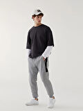 LCW Casual Gri Standart Kalıp Erkek Kalın Jogger Eşofman Altı