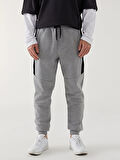 LCW Casual Gri Standart Kalıp Erkek Kalın Jogger Eşofman Altı