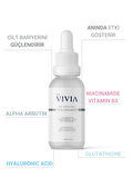 The Vivia Leke Karşıtı Cilt Tonu Eşitleyici Cilt Serumu Arbutin, Niasinamid, Glutatyon, Hyaluronik Asit 30 ml