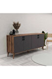 Mezza 1672 Hera 180 Cm Ahşap Ayaklı Modern Konsol Hat - Antrasit