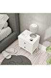 Mezza 3720 MONA 2 ÇEKMECELİ KOMODİN BEYAZ