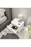 Mezza 3720 MONA 2 ÇEKMECELİ KOMODİN BEYAZ