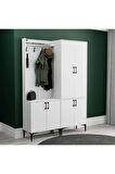 Mezza SET 5000-5030 ROYAL 6 KAPAKLI 9 ASKILI PORTMANTO BEYAZ