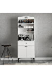 Mezza 5200 SIESTA 69 CM KAHVE KÖŞESİ ÇOK AMAÇLI DOLAP 2 KAPAKLI 1 ÇEKMECELİ KİLER MUTFAK DOLABI BEYAZ