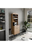 Mezza 5202 SIESTA 69 CM KAHVE KÖŞESİ ÇOK AMAÇLI DOLAP 2 KAPAKLI 1 ÇEKMECELİ KİLER MUTFAK DOLABI SEPET