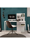 Mezza 1920 RUBY 120 CM AHŞAP AYAKLI ÇALIŞMA MASASI BEYAZ