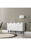 Mezza 4610 BLANCO 145 CM (METAL AYAKLI) KONSOL BEYAZ