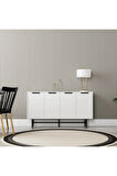 Mezza 4610 BLANCO 145 CM (METAL AYAKLI) KONSOL BEYAZ