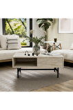 Mezza 4230 DIAMOND METAL AYAKLI ORTA SEHPA 90 CM TRAVERTEN