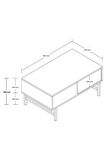 Mezza 4232 DIAMOND METAL AYAKLI ORTA SEHPA 90 CM SEPET TRAVERTEN