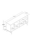 Mezza 4642 DIAMOND METAL AYAKLI KONSOL 145 CM SEPET TRAVERTEN