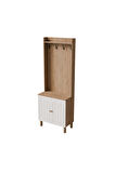 Mezza 5072 RAPSODY 2 KAPAKLI (MEMBRAN) 4 ASKILI BOHEM PORTMANTO SEPET-BEYAZ