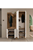 Mezza SET 5072-5084 RAPSODY 6 KAPAKLI (MEMBRAN) 9 ASKILI BOHEM PORTMANTO SEPET-BEYAZ