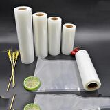 Novisan 20cm X 5 Metre Gofrajlı Tırtıklı Rulo Vakum Poşeti 2'li Bobin ( Toploam 10 Metre) Vakumlama folyosu, vakumlu rulo, folyo rulosu, BPA içermez, tüm vakumlama makineleri için, yırtılmaz, kaynatılabilir, tekrar kullanılabilir, vakumlu torba