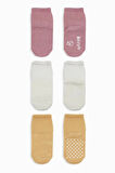 Bistyle Basic Kaymaz Penye Soket Çorap 3'lü Bs10107 Pudra Ekru Somon