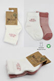 Bistyle Big Heart Penye Soket Çorap 2'Li BS10117 Pudra