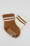 Bebek Organik Çemberli Kaymaz 2'li Soket Çorap