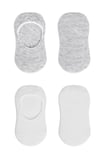 Bistyle 2'li Penye Babet Silikonlu Basic Çorap 30104 Gri Beyaz