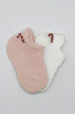 Bistyle 2'li Sneakers Smile Penye Çorap Bs20106 Pembe Ekru