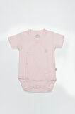 Bistyle Organik Natural Basic Style Kruvaze Yarım Kol Body BS17101 Pembe