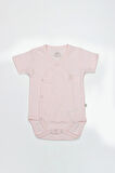 Bistyle Organik Natural Basic Style Kruvaze Yarım Kol Body Bs17101 Pembe