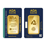 AgaKulche 31.10 gr 1 Ons 24 Ayar 999.9 Külçe Altın 
