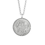 AgaKulche 1 Ons Silver 14 Ayar Kalemli Altın Çerçeve Kolye