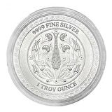 AgaKulche 1 Ons 24 Ayar Mevlana 2024 Gümüş Sikke Coin