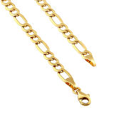 AgaKulche Figaro Düz Altın Zincir