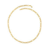 AgaKulche Figaro Düz Altın Zincir