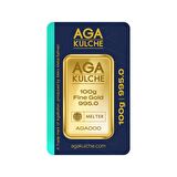 AgaKulche 100 Gram 24 Ayar Külçe Altın