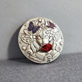 I Love You Lady With Butterflies 2023 145 Gram Gümüş Kaplama Bakır Sikke Coin