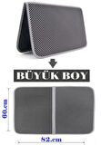 TİNEKE BÜYÜK BOY Elekli Kedi Tuvalet Önü Paspası katlanabilir 82 X 60 Cm SİYAH