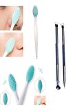 TİNEKE 2li Set Burun Siyah Nokta Cilt & Yüz Temizleyici Temizleme Fırça Dudak Peeling & Kaş Usturası 1 Adet