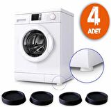 TİNEKE Çamaşır Makinesi Titreşim Önleyici  Mobilya  kaydırmaz Ayak  2 CM 4 lü set SİYAH 410