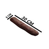 KEDİ OYUNCAĞI SARILMA YASTIĞI UYKU OYUNCAĞI KEDİ OTLU 30 CM PELUŞ  ( 1 ADET ) KAHVERENGİ