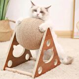 BÜYÜK Ahşap İpli Kedi Oyuncagi Topu Kedi Tırmalaması