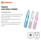 Polosmart PBS515 Paslanmaz Çelik Ergonomik İnce Uçlu Kaş Şekillendirici Led Işıklı Cımbız Gümüş