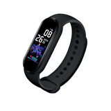 MF Product MF0801 Adım Sayar Uyku Takip Müzik Kontrol Spor Mod Bluetooth Akıllı Saat Bileklik Siyah