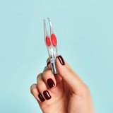 Polosmart PSC50 Paslanmaz Çelik Ergonomik İnce Uçlu Kaş Şekillendirici Led Işıklı Cımbız Kırmızı