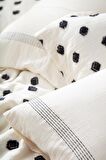 Ecocotton İmre Çift Kişilik Nevresim Takımı %100 Organik Pamuk Müslin Siyah 200x220 Cm