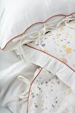 Ecocotton İlya Çift Kişilik Nevresim Takımı %100 Organik Pamuk Müslin Krem 200x220 Cm