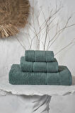 Green Black Eliza Yeşil %100 Pamuk 3 Parça Hamam Seti