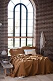 Ecocotton Dina %100 Organik Pamuk Pike Yatak Örtüsü Çift Kişilik Kahve 240X260 Cm