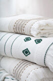 Ecocotton İmre/İzgi Bej/Yeşil %100 Organik Pamuk 4 Parça Hamam Seti