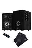 Maxword RM-400BK Aktif Stüdyo Referans Monitörü 4 İNÇ ÇİFT Bluetooth USB 140 Watt