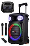 Midex 1100 Watt Mikrofonlu Karaoke Eğlence Işıklı Ses Sistemi MXR-1100 (Bluetooth Kayıt Usb Şarjlı)