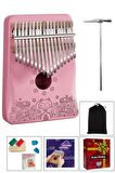 Midex KLX-350 Pembe Kalimba Gerçek Ağaç 17 Tuşlu Full Set