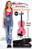 Midex HGA44PİNK-TYS Pembe 4/4 Tam Boy Keman Seti (Yetişkinler İçin)