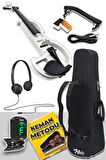 Midex RCZ-606W Elektro Keman Seti Beyaz (Kulaklık Kablo Metod Tuner Yastık )